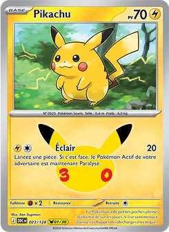 Pikachu 023/128 30ᵉ Anniversaire