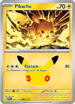 Pikachu 024/128 30ᵉ Anniversaire