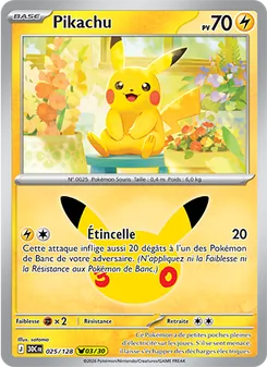 Pikachu 025/128 30ᵉ Anniversaire