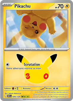 Pikachu 026/128 30ᵉ Anniversaire