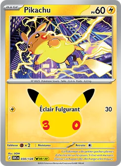 Pikachu 030/128 30ᵉ Anniversaire