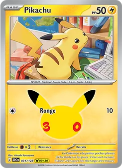 Pikachu 031/128 30ᵉ Anniversaire