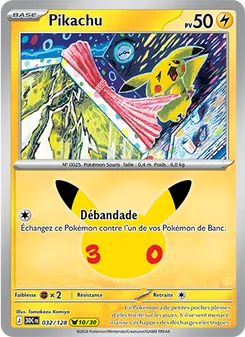 Pikachu 032/128 30ᵉ Anniversaire