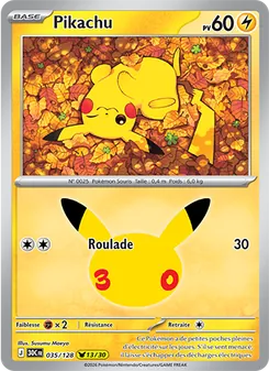 Pikachu 035/128 30ᵉ Anniversaire
