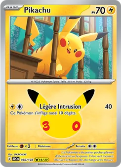 Pikachu 036/128 30ᵉ Anniversaire