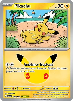 Pikachu 043/128 30ᵉ Anniversaire
