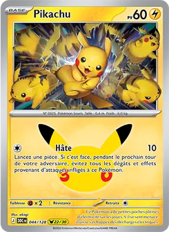 Pikachu 044/128 30ᵉ Anniversaire