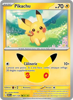 Pikachu 047/128 30ᵉ Anniversaire