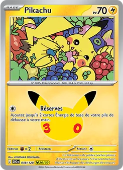 Pikachu 048/128 30ᵉ Anniversaire