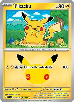 Pikachu 050/128 30ᵉ Anniversaire