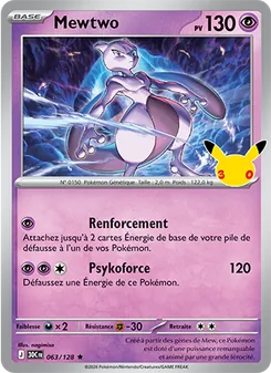 Mewtwo 063/128 30ᵉ Anniversaire