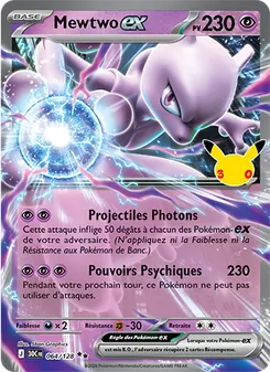 Mewtwo-ex 064/128 30ᵉ Anniversaire