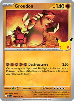 Groudon 082/128 30ᵉ Anniversaire
