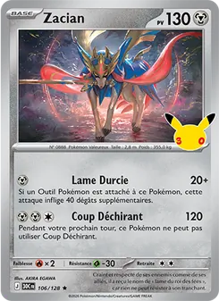Zacian 106/128 30ᵉ Anniversaire