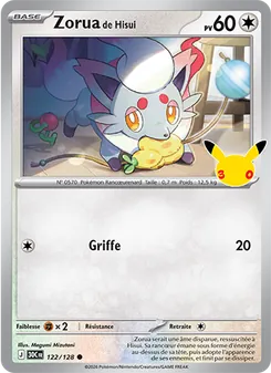 Zorua de Hisui 122/128 30ᵉ Anniversaire