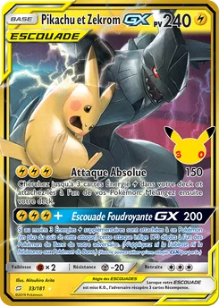 Pikachu et Zekrom GX 183/128 30ᵉ Anniversaire