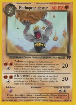 Machopeur obscur 40/82 Team Rocket