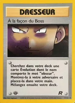 À la façon du Boss 73/82 Team Rocket