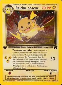 Raichu obscur 83/82 Team Rocket