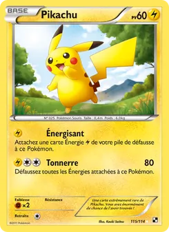 Pikachu 115/114 Noir & Blanc