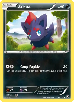 Zorua 70/114 Noir & Blanc