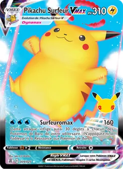 Pikachu Surfeur VMAX 9/25 Célébrations