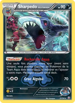 Sharpedo de la Team Aqua 21/34 Double Danger
