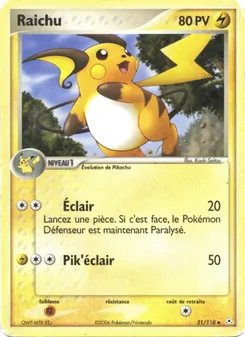 Raichu 51/110 EX Fantômes Holon