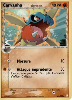 Carvanha δ 61/110 EX Fantômes Holon