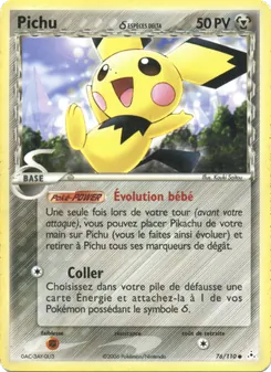 Pichu δ 76/110 EX Fantômes Holon
