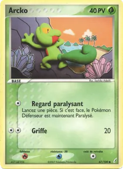 Arcko 67/100 EX Gardiens de Cristal