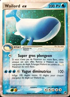Wailord ex 100/100 EX Tempête de sable