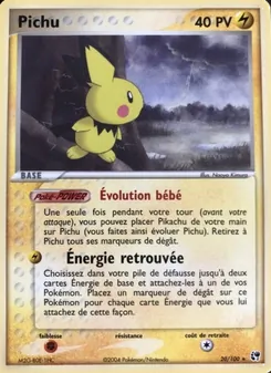 Pichu 20/100 EX Tempête de sable