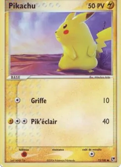 Pikachu 72/100 EX Tempête de sable