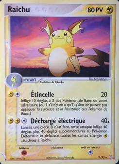 Raichu 13/95 EX Team Magma vs Team Aqua