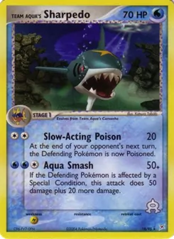 Sharpedo de Team Aqua 18/95 EX Team Magma vs Team Aqua