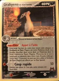 Grahyena de Team Magma 37/95 EX Team Magma vs Team Aqua