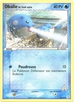 Obalie de Team Aqua 56/95 EX Team Magma vs Team Aqua