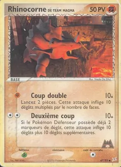 Rhinocorne de Team Magma 67/95 EX Team Magma vs Team Aqua