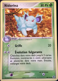 Nidorina 40/112 EX Rouge Feu & Vert Feuille
