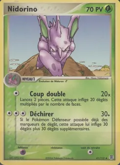 Nidorino 41/112 EX Rouge Feu & Vert Feuille