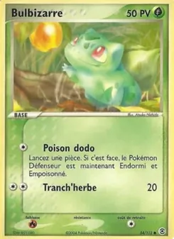 Bulbizarre 54/112 EX Rouge Feu & Vert Feuille