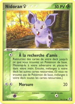 Nidoran ♀ 70/112 EX Rouge Feu & Vert Feuille