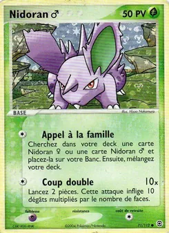 Nidoran ♂ 71/112 EX Rouge Feu & Vert Feuille
