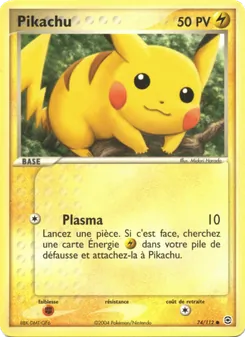 Pikachu 74/112 EX Rouge Feu & Vert Feuille