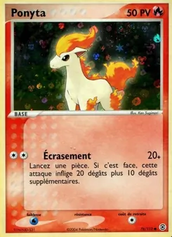 Ponyta 76/112 EX Rouge Feu & Vert Feuille
