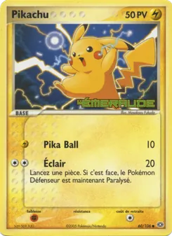 Pikachu 60/106 EX Émeraude