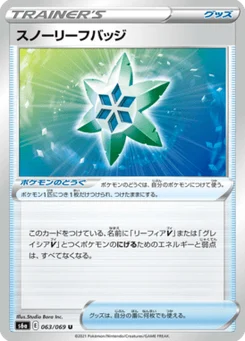 Badge Feuille Neige 63/69 Eevee Heroes