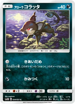 Rattata d’Alola 34/49 Light Consuming Darkness