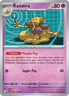 Kadabra 055/132 Méga-Évolution
